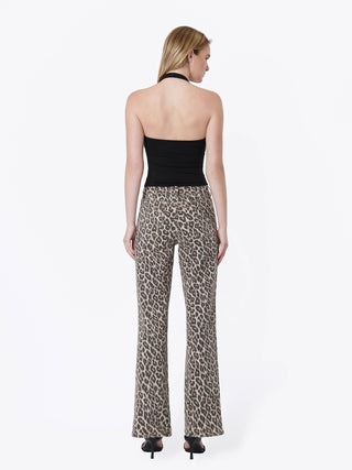 High Rise Leopard Print Vintage Flare Jean | Vervet