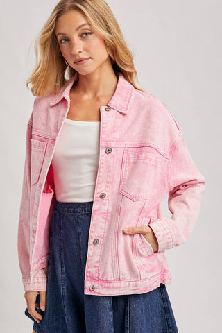 Darby Denim Button Down Oversized Jacket | Black Wash