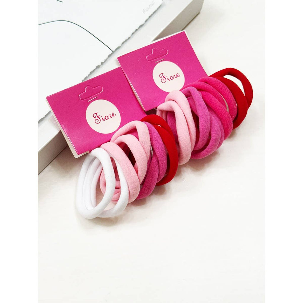 Valentine Shades Multicolor Elastic Hair Tie Set