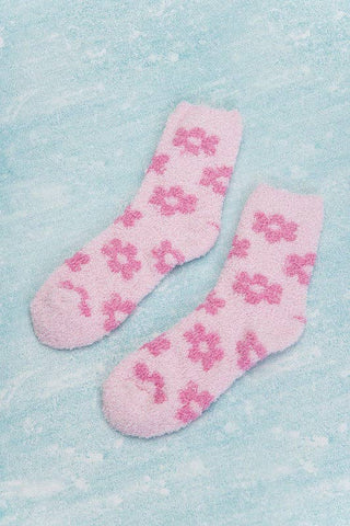 Fleece Plush Daisy Fuzzy Socks