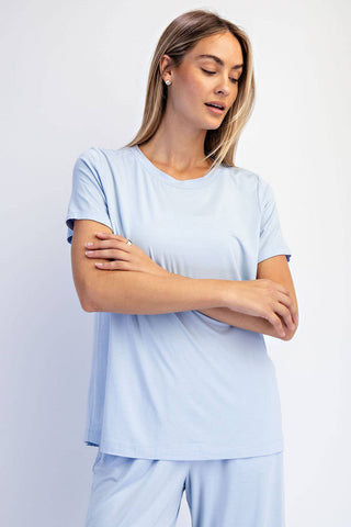 Viscose Modal Short Sleeve Top | Multiple Colors