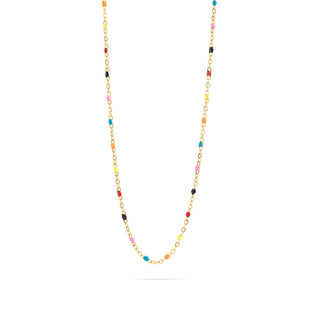 Multi Confetti Chain Necklace | 18K Gold PVD Stainless Steel
