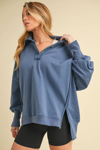 Tamika Henley Sweatshirt | Multiple Colors