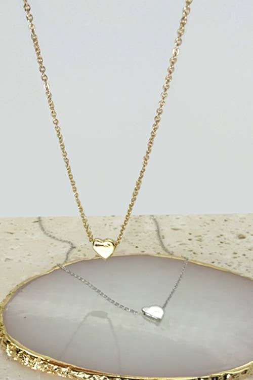 Classic Mini Heart Necklace | Assorted Metals