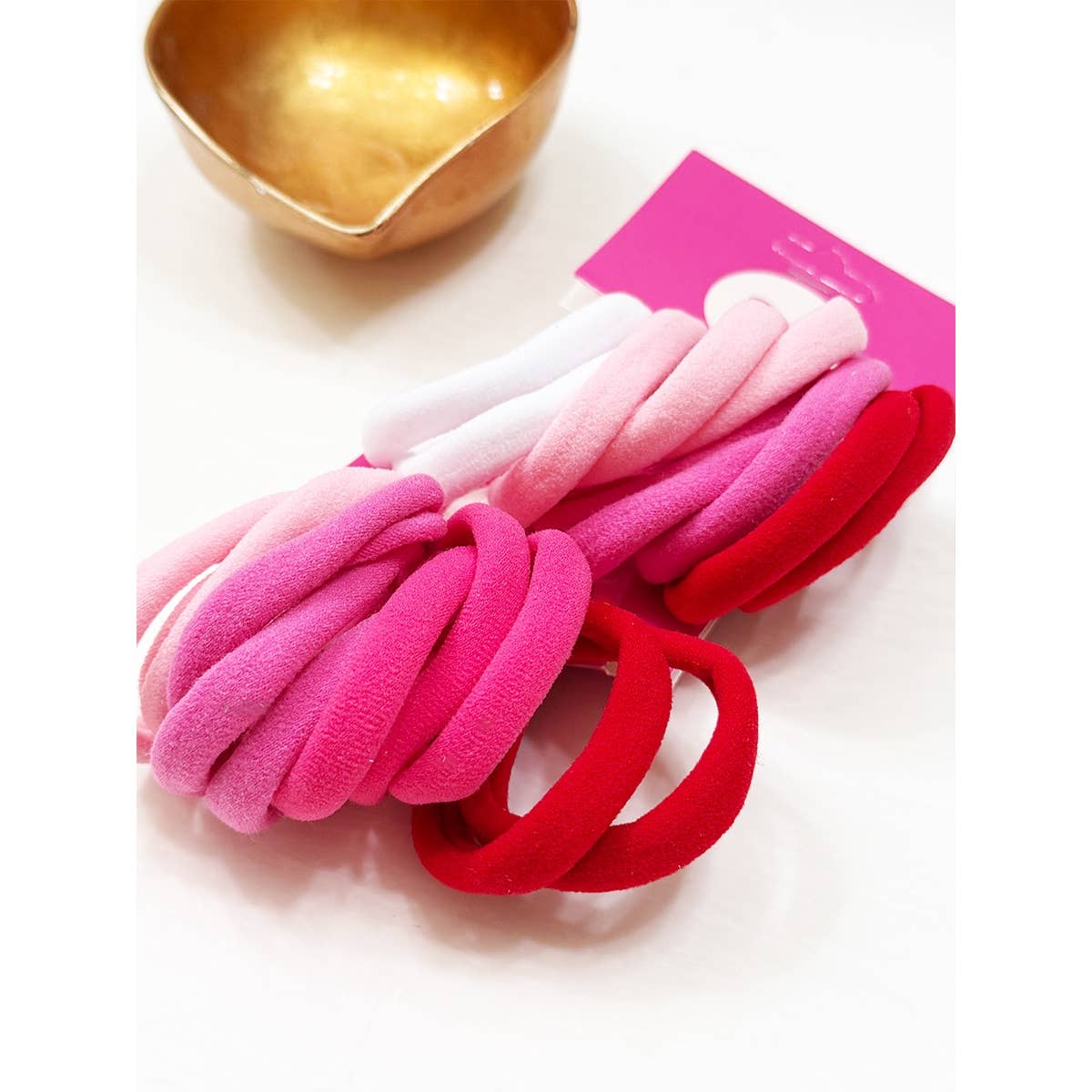 Valentine Shades Multicolor Elastic Hair Tie Set