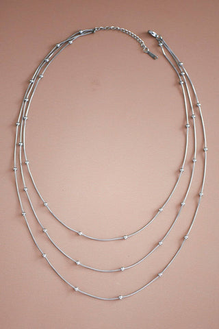 Layered Ball Chain Necklace | Silver Tarnish-Resistant Stainless Steel