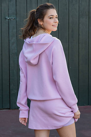 Modal Scuba Quarter Zip Hoodie Jacket | Heather Charcoal
