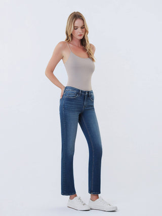 Aura Mid Rise Straight Leg Jeans