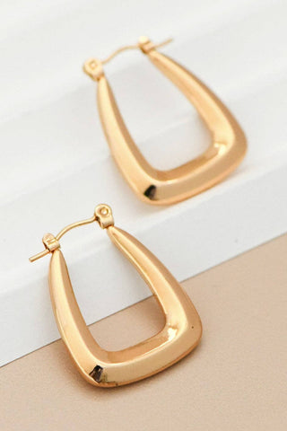 Lucky Hoop Earrings | 18K Gold Plated Waterproof Stainless Steel