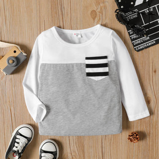 Paxton Striped Pocket Tee | White