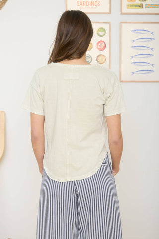 Reilly Exposed Seam Knit Top | Brown