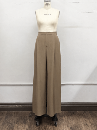 Catherine High Waist Wide Leg Pants | Light Khaki