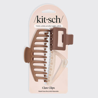 Recycled Plastic Assorted Claw Clip 3pc | Oversized