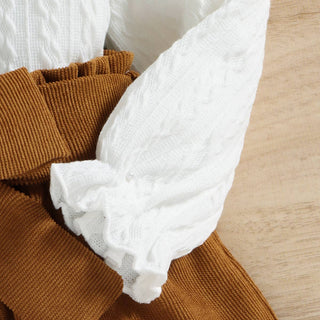 Palmer Ruffled Textured Tee & Belted Skirt