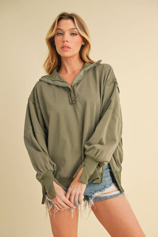 Tamika Henley Sweatshirt | Multiple Colors