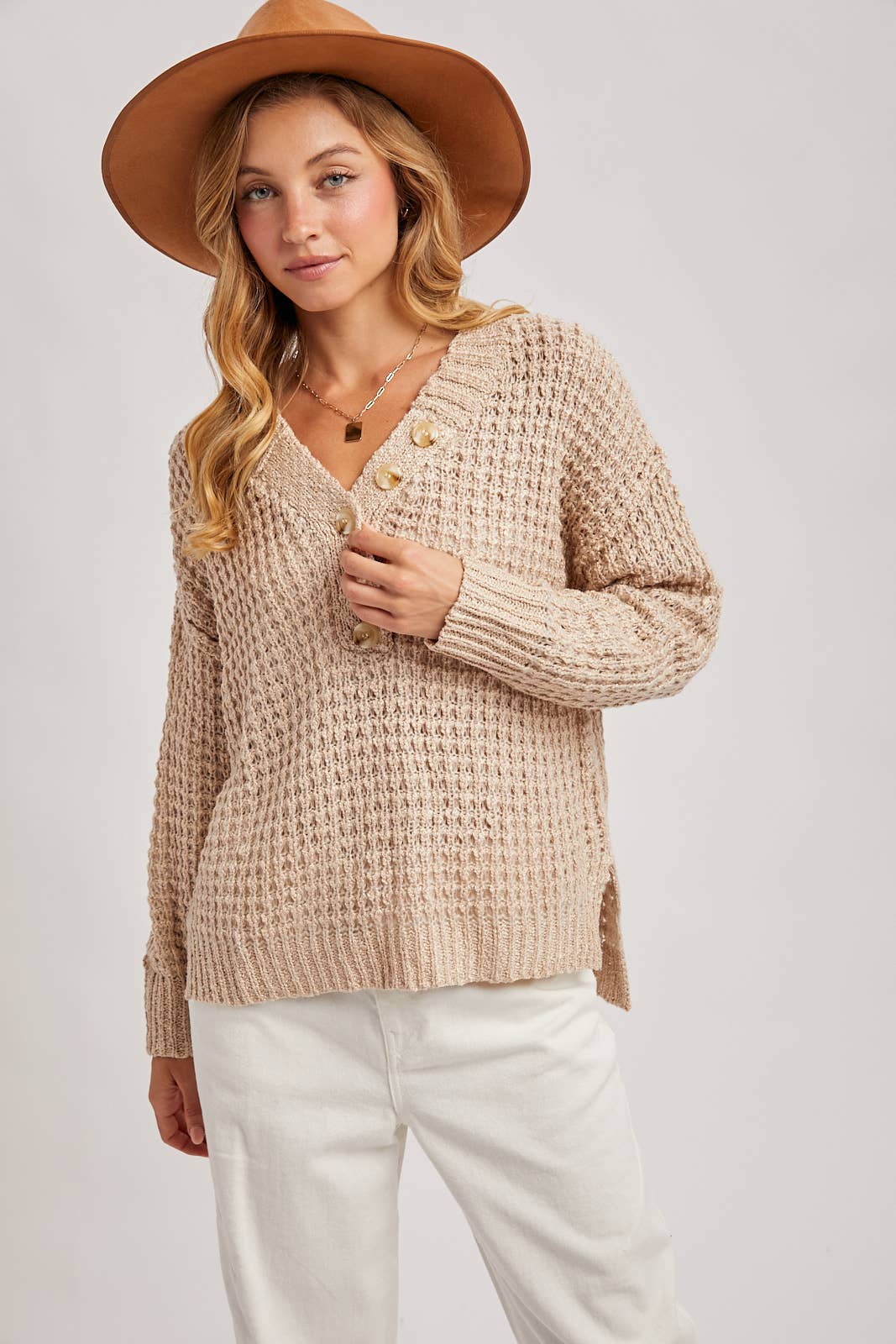 Thalia Thermal Henley | Mocha