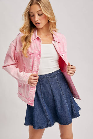 Darby Denim Button Down Oversized Jacket | Black Wash