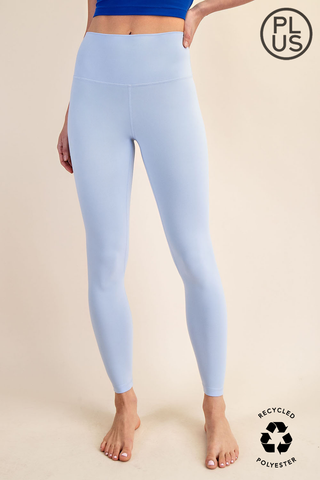 Plus Size Two Line Yoga Stitch Full Length Leggings | Multiple Colors