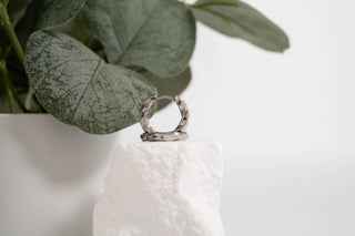 Textured Twisted Huggie Hoop Earrings | 18K Gold PVD + Stainless Steel
