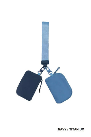 Dual Pouch Wristlet Keychain Wallet | Multiple Options