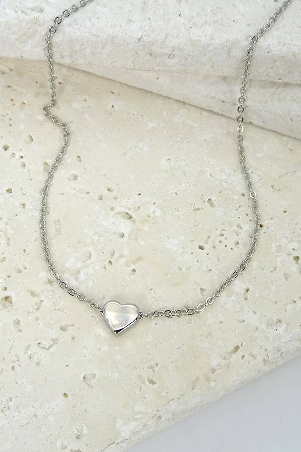 Classic Mini Heart Necklace | Assorted Metals