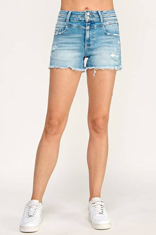 Medina High Rise Yoke Detailing Shorts
