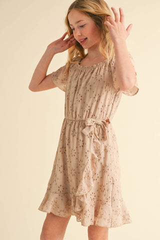 Delilah Tween Faux Wrap Dress