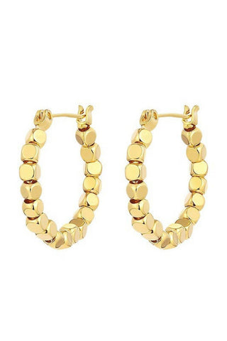 Disc Hoop Earrings | 18K Gold PVD Plated Waterproof Stainless Steel