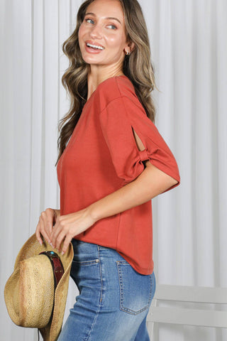 Tully Tie Sleeve Top | Blush