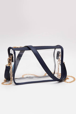 Clear Rectangle Stadium Concert Crossbody Bag | Multiple Color Options