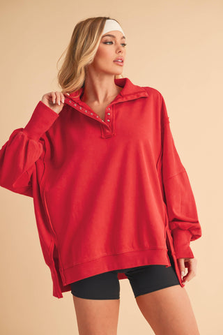 Tamika Henley Sweatshirt | Multiple Colors
