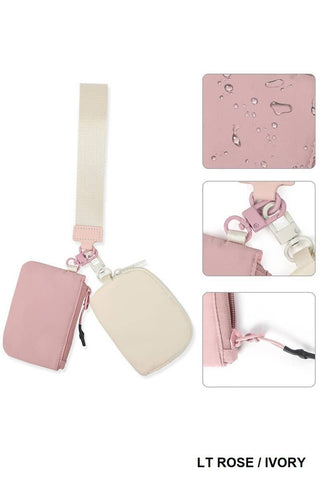 Dual Pouch Wristlet Keychain Wallet | Multiple Options