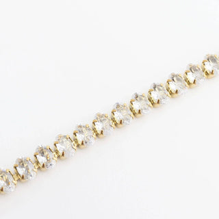 Oval Cubic Zirconia Tennis Chain Bracelet
