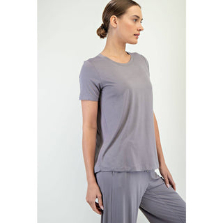 Viscose Modal Short Sleeve Top | Multiple Colors