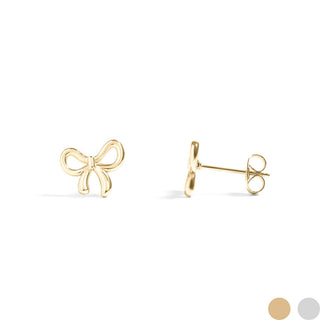 Bow Stud Earrings | 18K Gold PVD + Stainless Steel