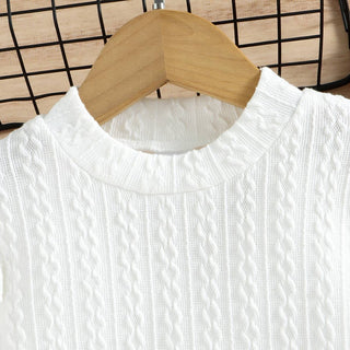 Palmer Ruffled Textured Tee & Belted Skirt