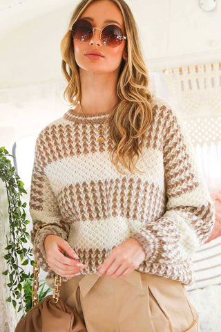 Camila Colorblock Sweater | Pink