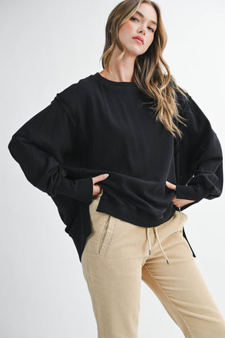 Oversized Seam Detail Pullover | Lilac
