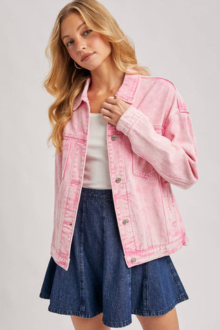 Darby Denim Button Down Oversized Jacket | Black Wash