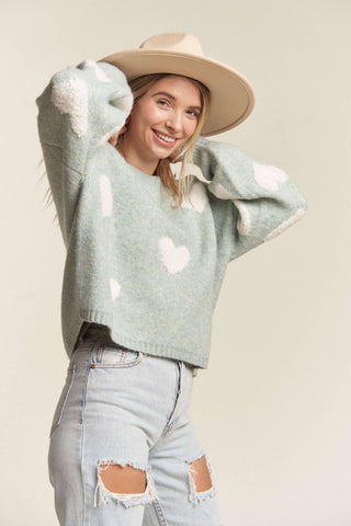 Lovely Heart Lilac Sweater | Plus Size