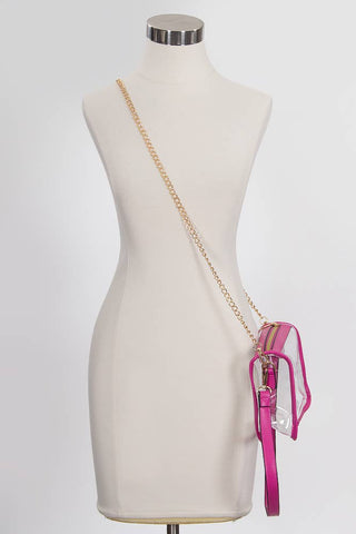 Clear Rectangle Stadium Concert Crossbody Bag | Multiple Color Options