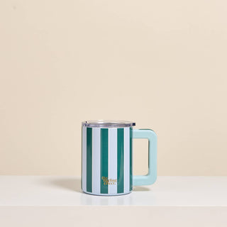 14 oz Insulated Mug | Sicily Stripes Teal