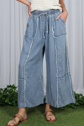 Harper Chambray Palazzo Pants