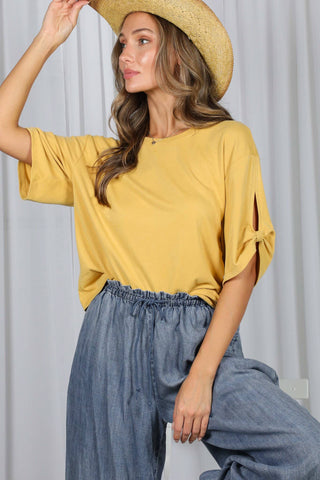 Tully Tie Sleeve Top | Blush