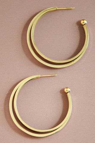 Triple Hoop Earrings | 18K Gold PVD Plated Waterproof Stainless Steel