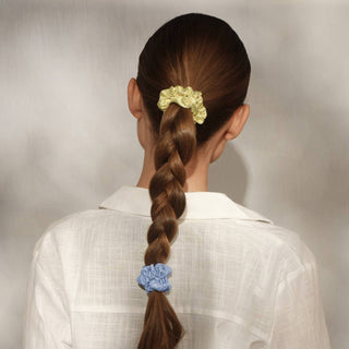 Ruched Satin Scrunchies 5pc Set | Coastal Breeze