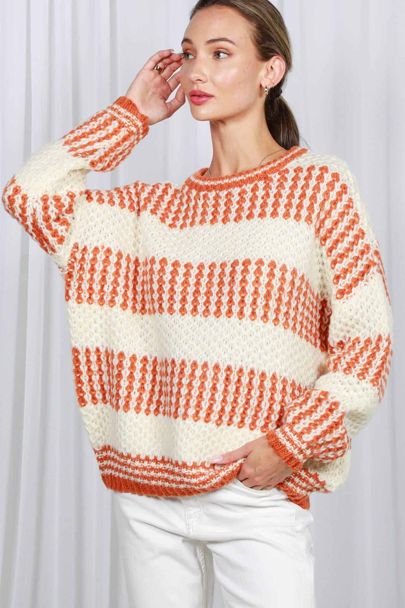 Camila Colorblock Sweater | Pink
