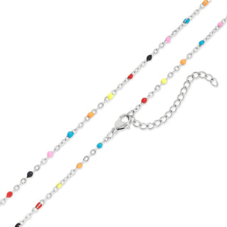 Multi Confetti Chain Necklace | 18K Gold PVD Stainless Steel