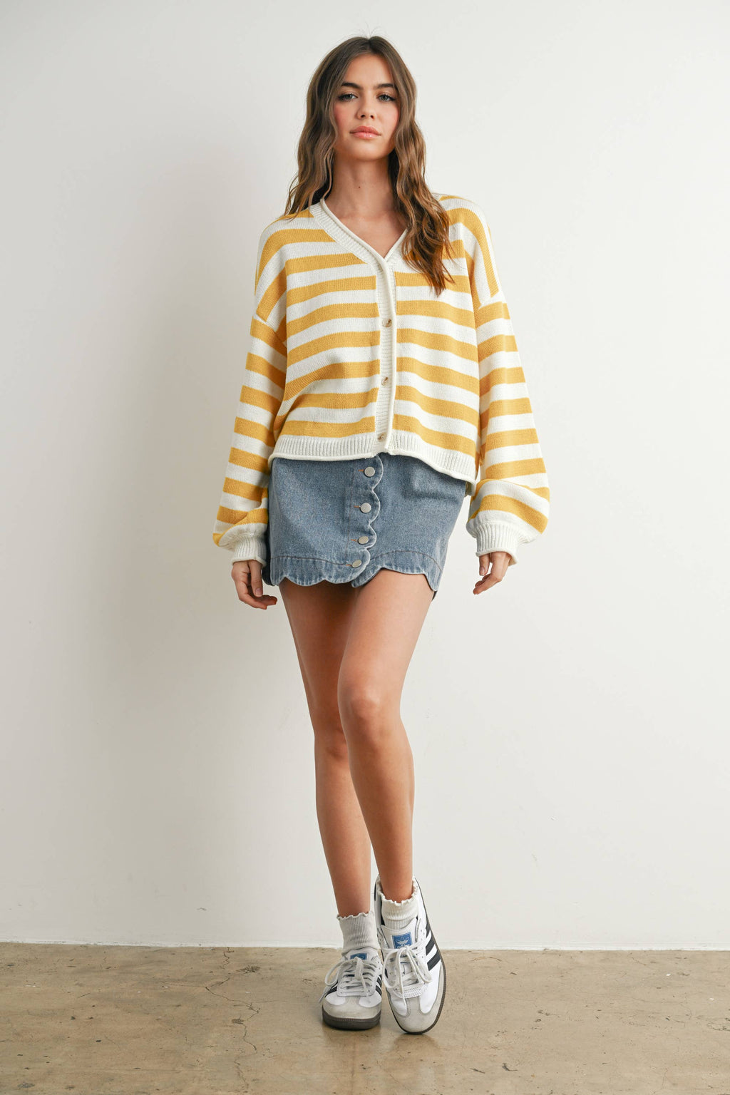 Bella Striped Sweater | Red