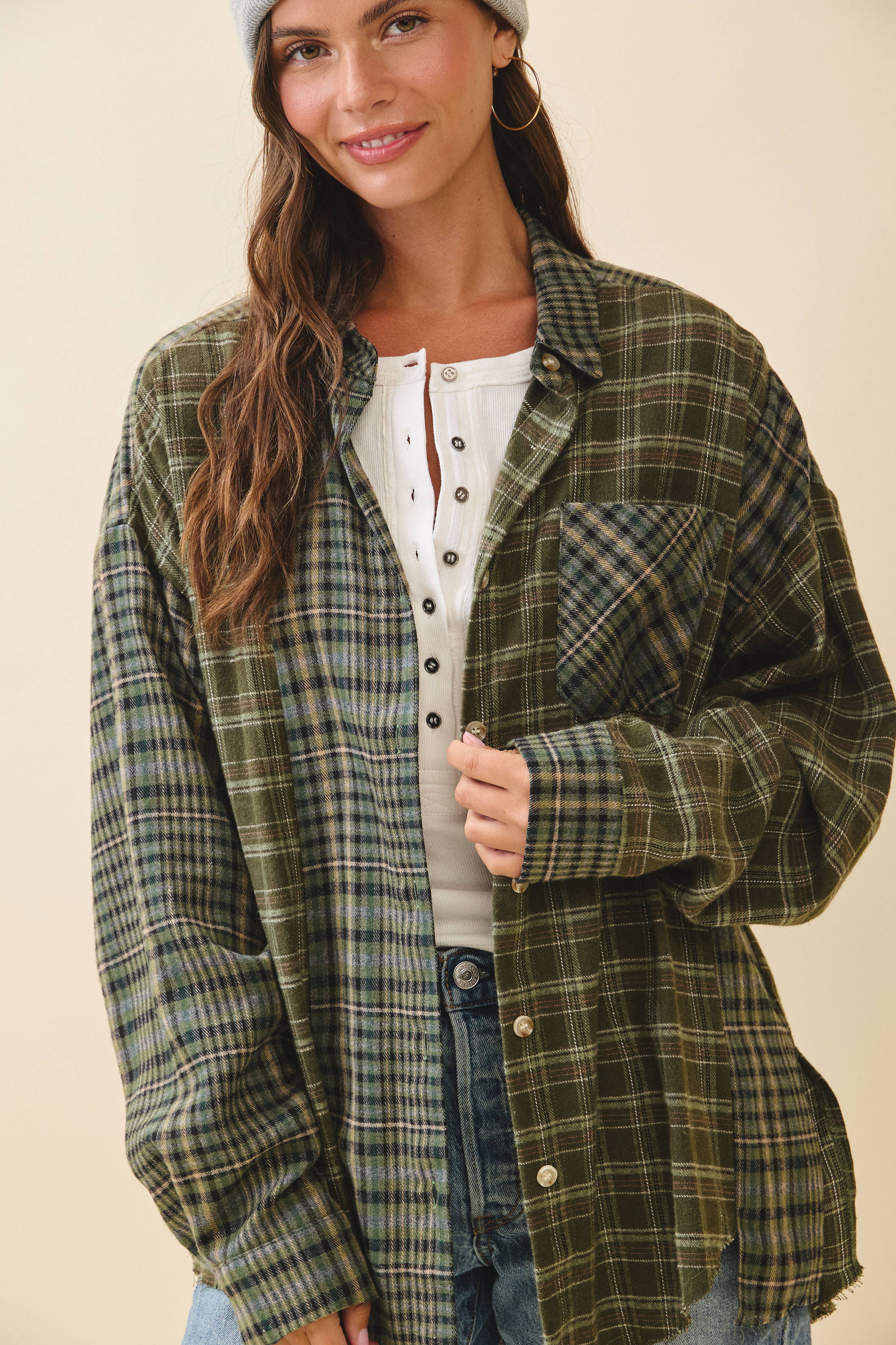 Kambrie Plaid Flannel Shirt